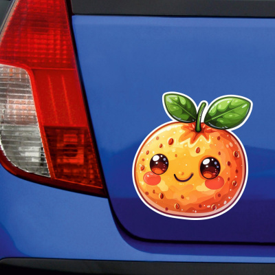 Süße Kawaii Orange Aufkleber Cartoon - Ansicht 3