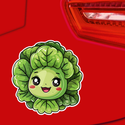 Ser Kawaii Salatkopf Aufkleber Cartoon - Ansicht 3