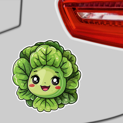 Ser Kawaii Salatkopf Aufkleber Cartoon - Ansicht 4