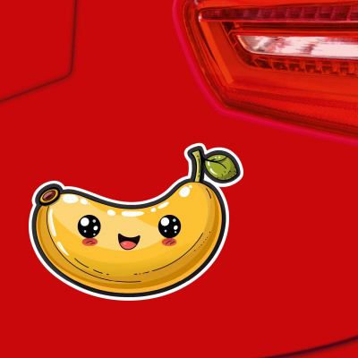 S��e Kawaii Banane Aufkleber Cartoon - Ansicht 3