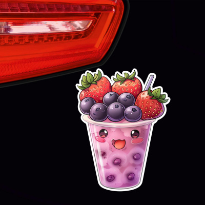 S��er Kawaii Smoothie Aufkleber Cartoon - Ansicht 2