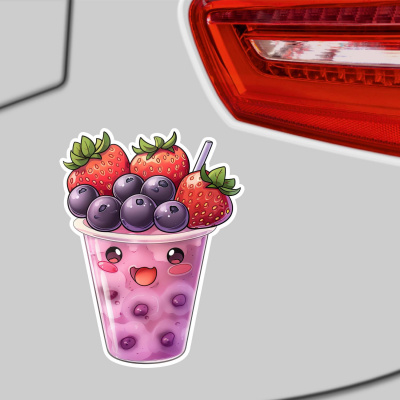 S��er Kawaii Smoothie Aufkleber Cartoon - Ansicht 3