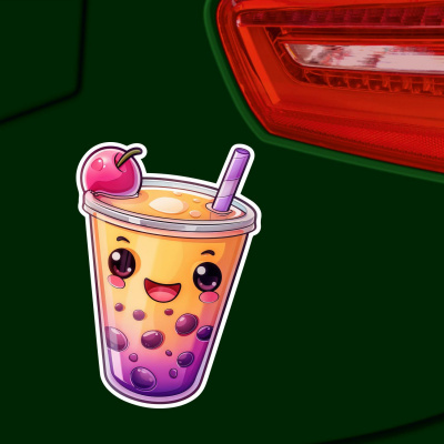 S��er Kawaii Eistee Bubble Tea Aufkleber Cartoon - Ansicht 3