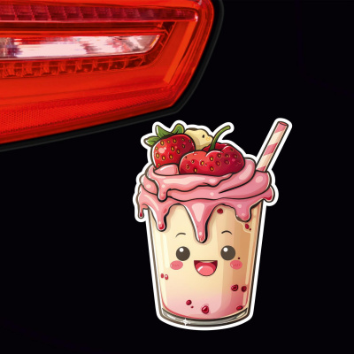 Ser Kawaii Milkshake Aufkleber Cartoon - Ansicht 3