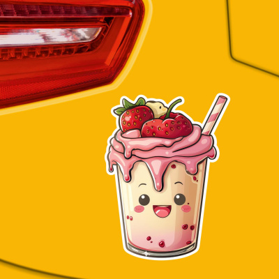 Ser Kawaii Milkshake Aufkleber Cartoon - Ansicht 4