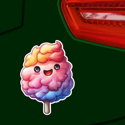 S��e Kawaii Zuckerwatte Aufkleber Cartoon - Ansicht 2