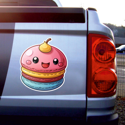 Süßer Kawaii Macaron Aufkleber Cartoon - Ansicht 2