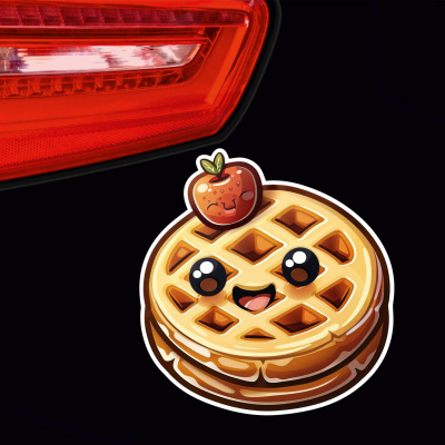 Se Kawaii Waffel Aufkleber Cartoon - Ansicht 2