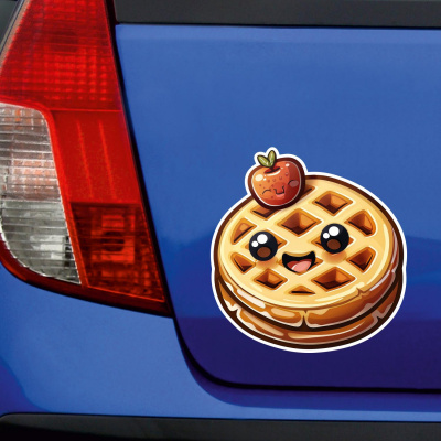 Se Kawaii Waffel Aufkleber Cartoon - Ansicht 3