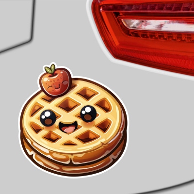 Se Kawaii Waffel Aufkleber Cartoon - Ansicht 4