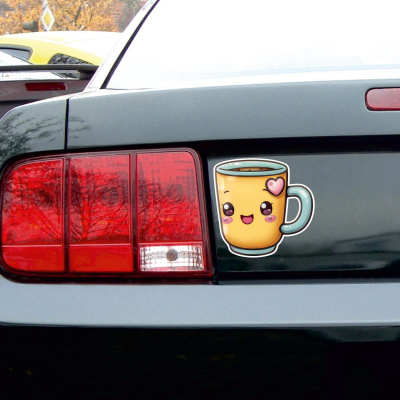 Se Kawaii Kaffeetasse Aufkleber Cartoon - Ansicht 3