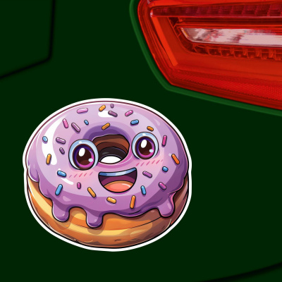 Ser Kawaii Donut Aufkleber Cartoon - Ansicht 3