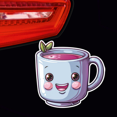 S��e Kawaii Teetasse Aufkleber Cartoon - Ansicht 3