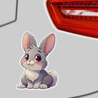Süßer Kawaii Hase Aufkleber Cartoon - Ansicht 4