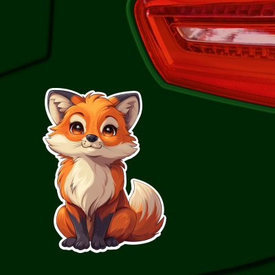 Ser Kawaii Fuchs Aufkleber Cartoon - Ansicht 2