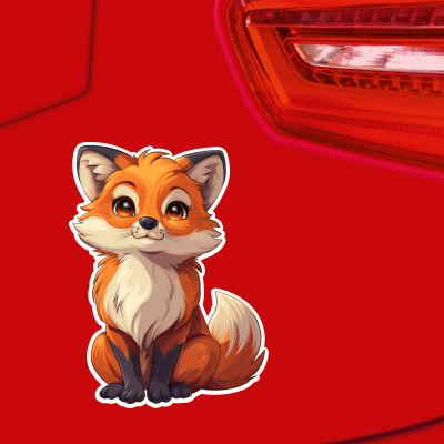 Ser Kawaii Fuchs Aufkleber Cartoon - Ansicht 3