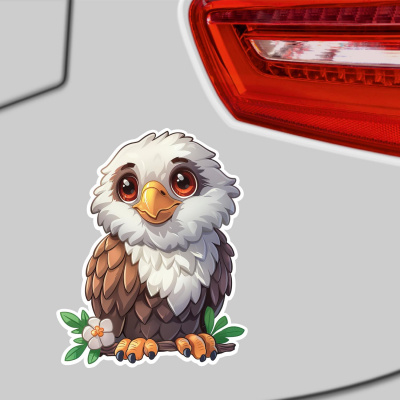 Süßer Kawaii Adler Aufkleber Cartoon - Ansicht 2