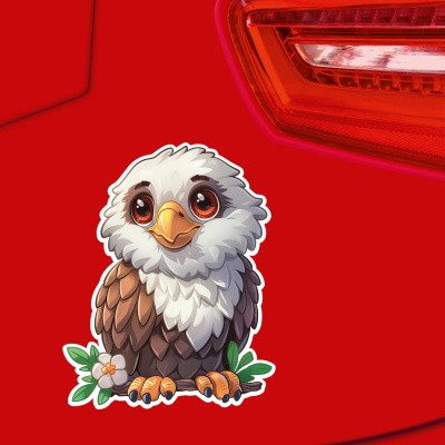 Süßer Kawaii Adler Aufkleber Cartoon - Ansicht 3