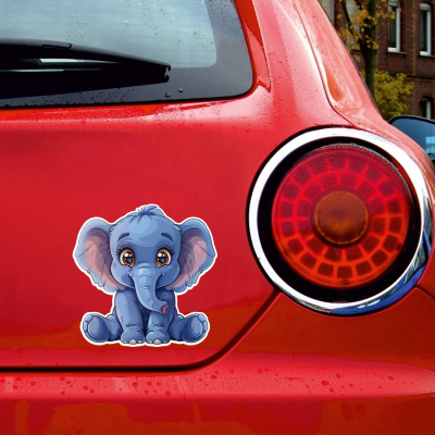 Ser Kawaii Elefant Aufkleber Cartoon - Ansicht 2