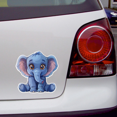 Ser Kawaii Elefant Aufkleber Cartoon - Ansicht 3