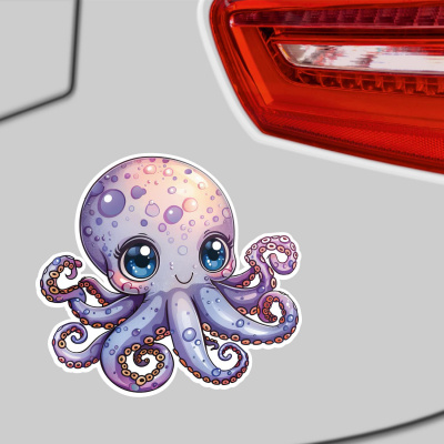 Se Kawaii Krake Oktopus Aufkleber Cartoon - Ansicht 2