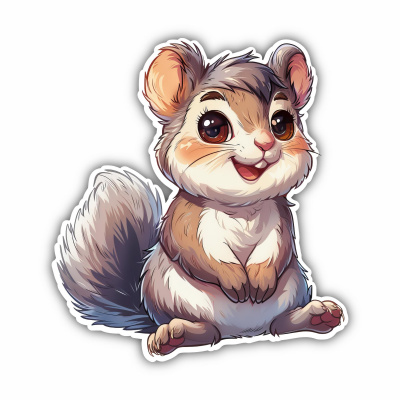 Ses Kawaii Eichhrnchen Aufkleber Cartoon