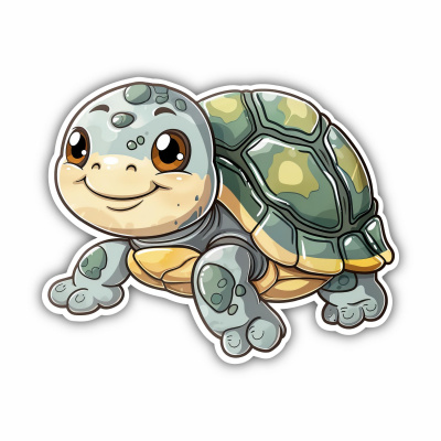Se Kawaii Schildkrte Aufkleber Cartoon