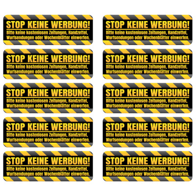 Aufkleber Stop Keine Werbung Gelb - Ansicht 1