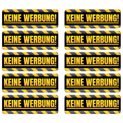 Aufkleber Keine Werbung Gelb - Ansicht 1