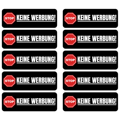 Aufkleber Keine Werbung Schwarz - Ansicht 1