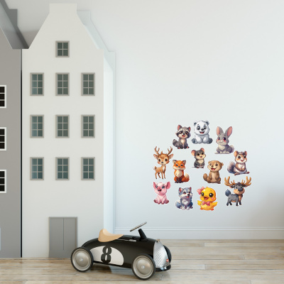 'Se Kawaii Tiere' Wandtattoo Set - Ansicht 4