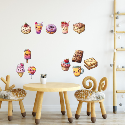 'Süße Kawaii Süßigkeiten' Wandtattoo Set - Ansicht 4