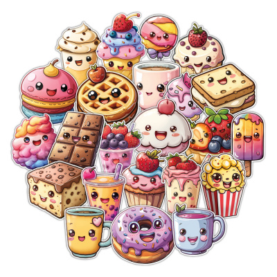 'Süße Kawaii Süßigkeiten' Wandtattoo Set - Ansicht 1