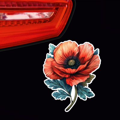 Mohnblume Klatschmohn Mohn Aufkleber - Ansicht 2