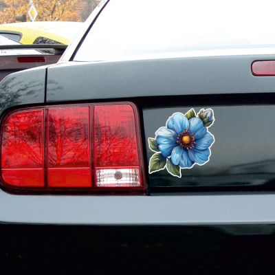 Blaue Blumen Blte Aufkleber - Ansicht 4