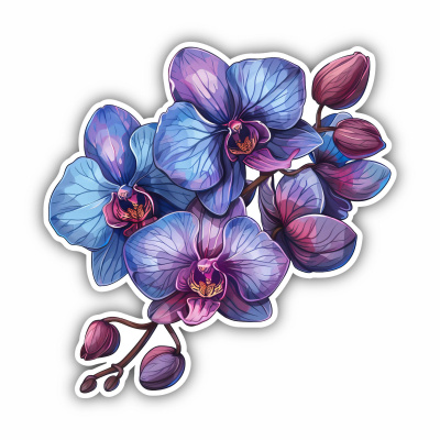 Orchideen Blte Aufkleber