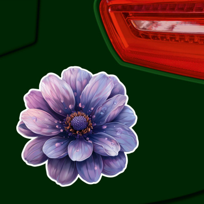 Lila Blume Blte Aufkleber - Ansicht 2