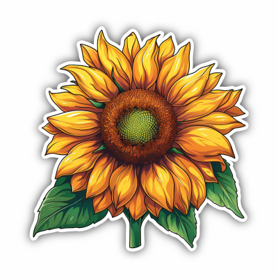Sonnenblume Blte Aufkleber