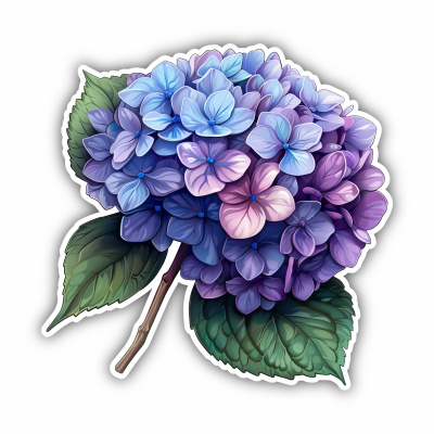 Hortensie Blte Aufkleber