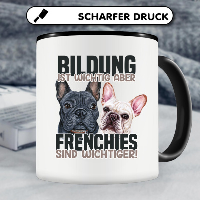 Tasse mit dem Motiv Bildung Wichtig Frenchie Wichtiger - Ansicht 4