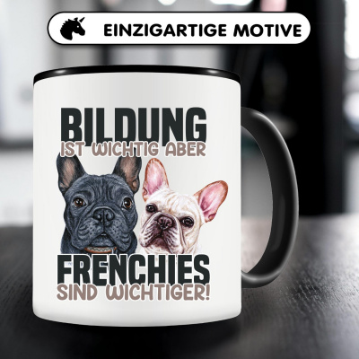 Tasse mit dem Motiv Bildung Wichtig Frenchie Wichtiger - Ansicht 5