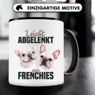 Tasse mit dem Motiv Leicht abgelenkt von Frenchies - Ansicht 5
