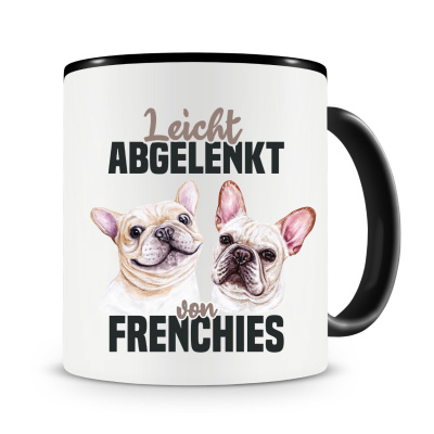 Tasse mit dem Motiv Leicht abgelenkt von Frenchies