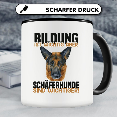 Tasse mit dem Motiv Bildung Wichtig Schferhund Wichtiger - Ansicht 4