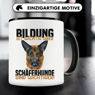 Tasse mit dem Motiv Bildung Wichtig Schferhund Wichtiger - Ansicht 5