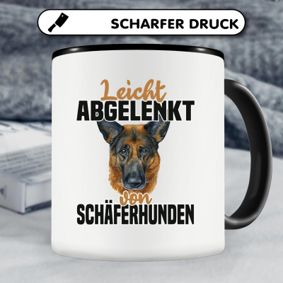 Tasse mit dem Motiv Leicht abgelenkt von Schferhund - Ansicht 4