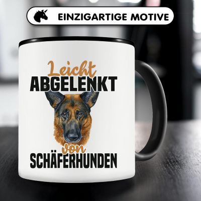 Tasse mit dem Motiv Leicht abgelenkt von Schferhund - Ansicht 5