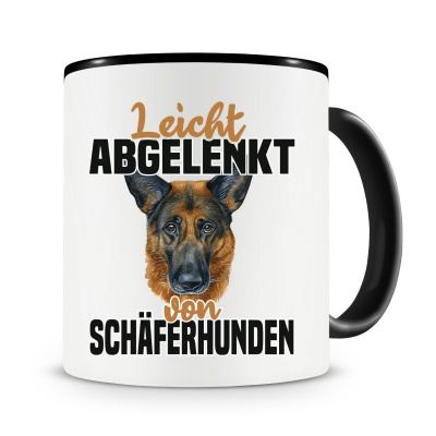 Tasse mit dem Motiv Leicht abgelenkt von Schferhund