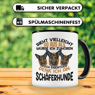 Tasse mit dem Motiv Sieht vielleicht so aus Schferhund - Ansicht 3