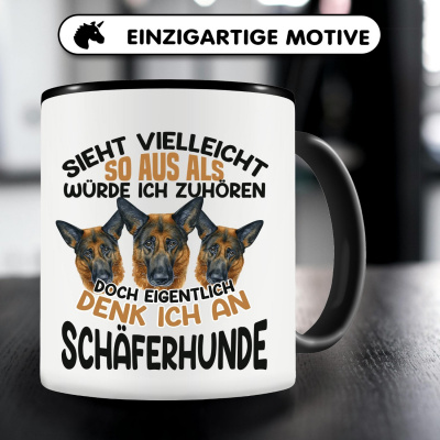 Tasse mit dem Motiv Sieht vielleicht so aus Schferhund - Ansicht 5